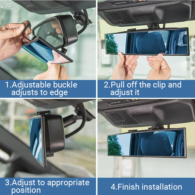 🚗 LIMITED-TIME 50% OFF! ✨ Wide Car Curved Rear View Mirror – Wide Angle, Easy Fit ✨