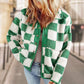 💥$100 OFF💥Women's Trendy Warm Checkerboard Jacket with Zipper Pockets