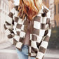 💥$100 OFF💥Women's Trendy Warm Checkerboard Jacket with Zipper Pockets