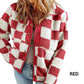 💥$100 OFF💥Women's Trendy Warm Checkerboard Jacket with Zipper Pockets