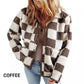 💥$100 OFF💥Women's Trendy Warm Checkerboard Jacket with Zipper Pockets