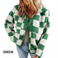 💥$100 OFF💥Women's Trendy Warm Checkerboard Jacket with Zipper Pockets