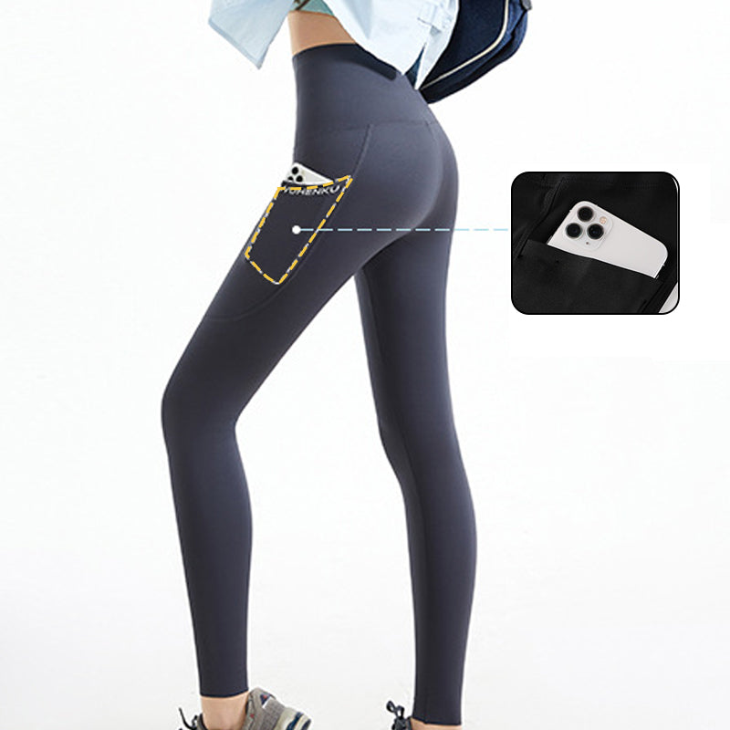 🎁Special Big Sale🔥Women's Tummy Control Yoga Pants with Buttoned Zipper