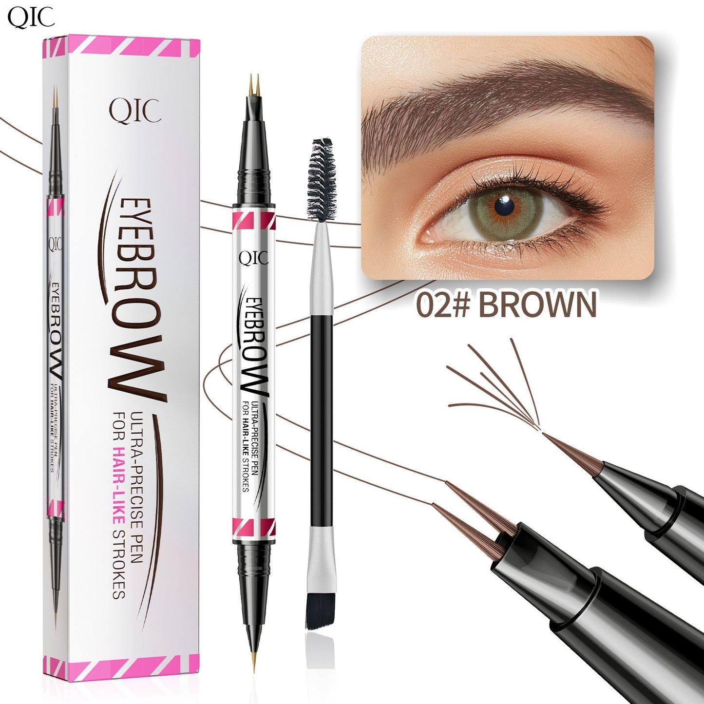 🔥Buy 1 Get 1 Free🔥Dual-Ended Eyebrow Pen😍