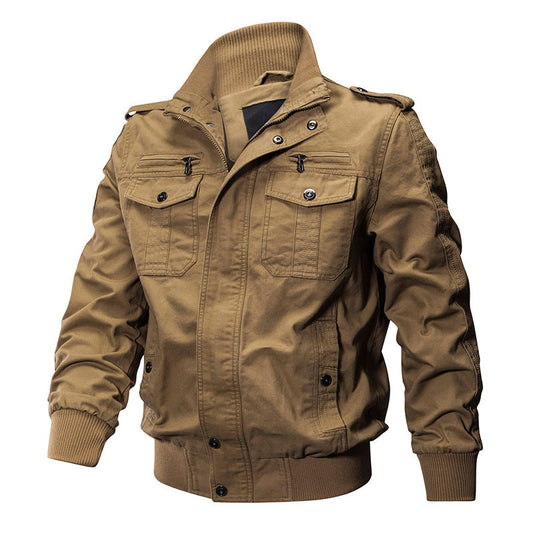 😎Men's Military Stand Collar Zipper Jacket✈️Free Shipping✈️