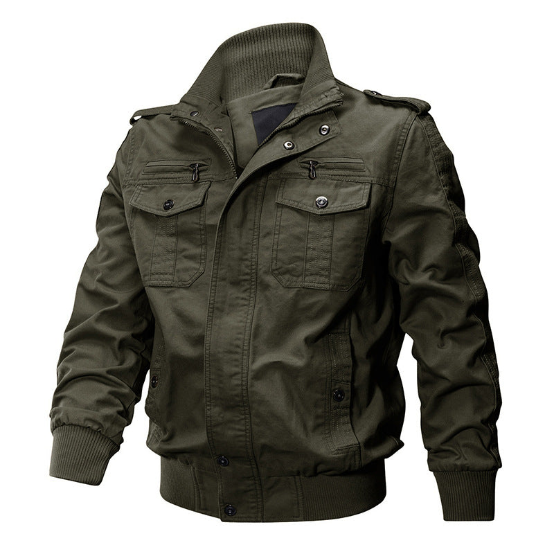 😎Men's Military Stand Collar Zipper Jacket✈️Free Shipping✈️