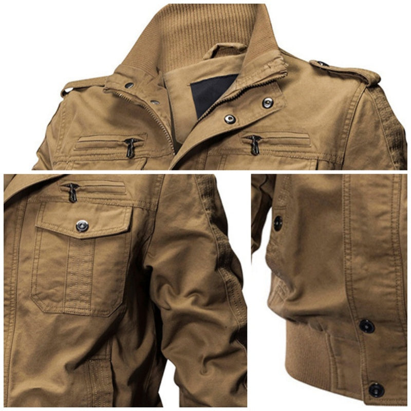 😎Men's Military Stand Collar Zipper Jacket✈️Free Shipping✈️