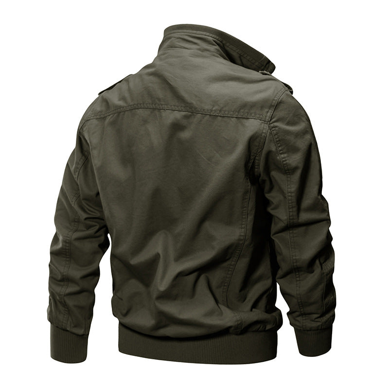 😎Men's Military Stand Collar Zipper Jacket✈️Free Shipping✈️