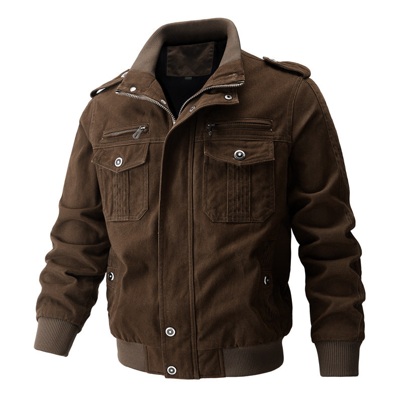 😎Men's Military Stand Collar Zipper Jacket✈️Free Shipping✈️