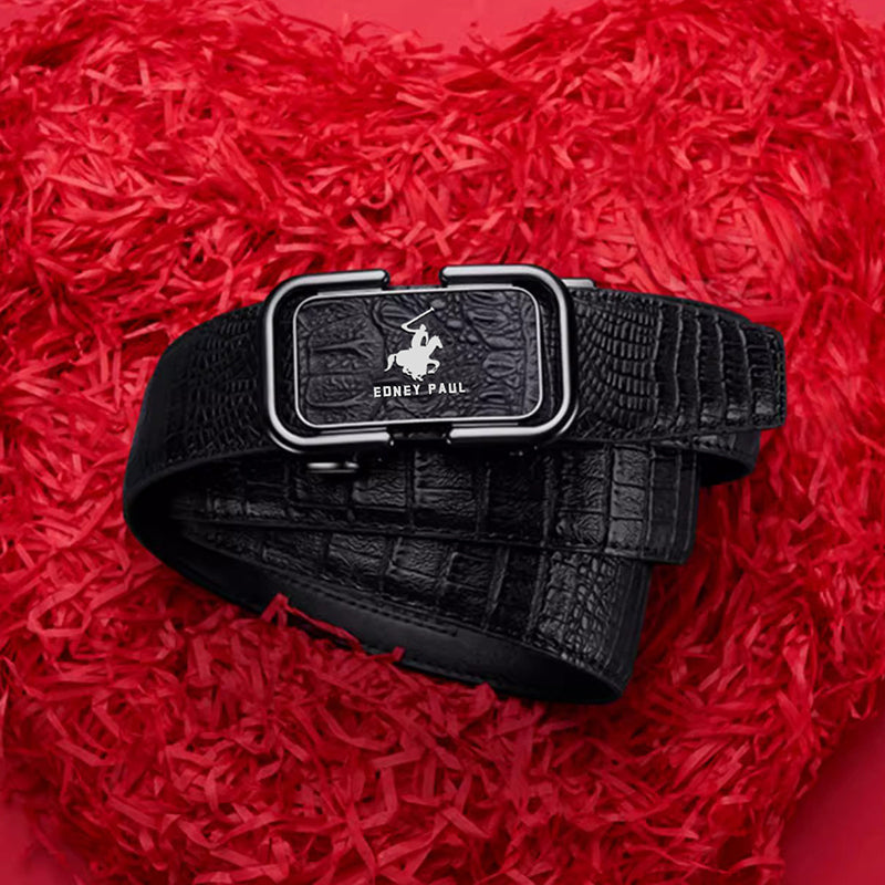 🔥New Hot Selling🔥Men's Crocodile Pattern Belt with Automatic Buckle