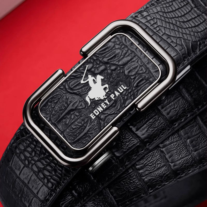 🔥New Hot Selling🔥Men's Crocodile Pattern Belt with Automatic Buckle