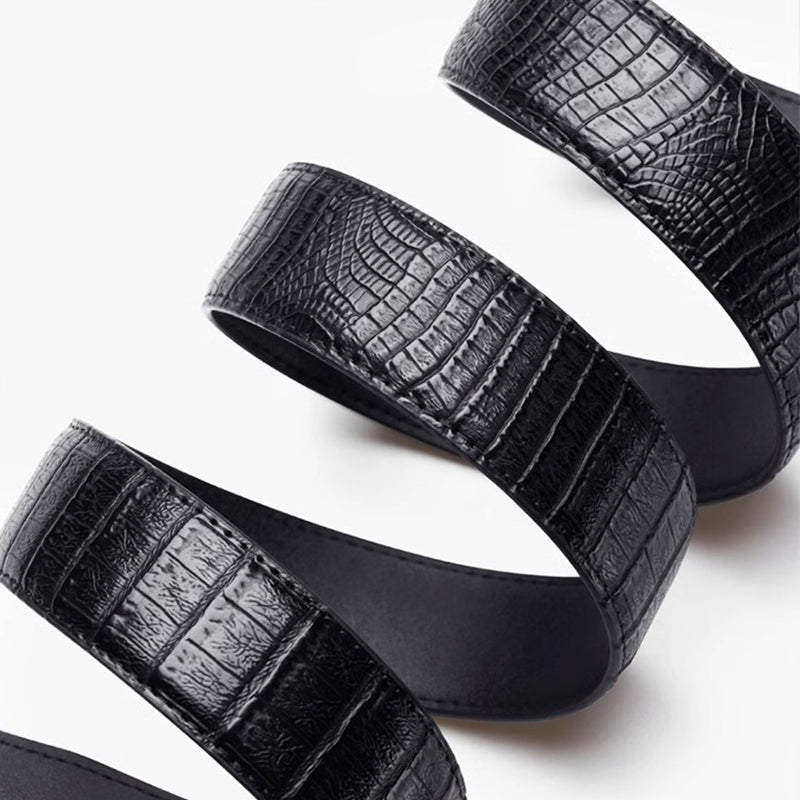 🔥New Hot Selling🔥Men's Crocodile Pattern Belt with Automatic Buckle