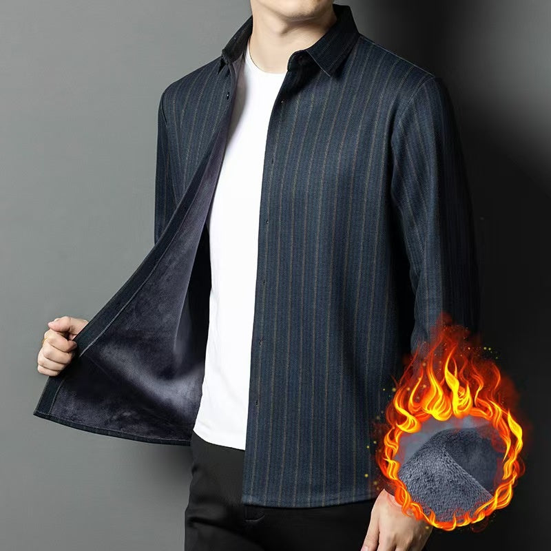 🔥NEW YEAR HOT SALE - 56% OFF🔥Men's Thermal Warm Button Down Shirt