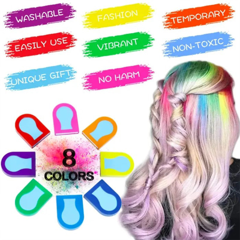 🔥Disposable Hair Color Powders with 8 Colors