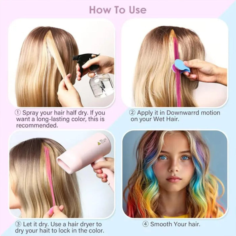 🔥Disposable Hair Color Powders with 8 Colors