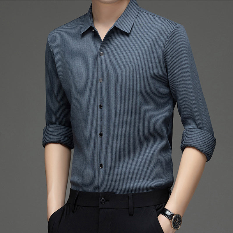 🔥Men's Business Casual Thickened Striped Top