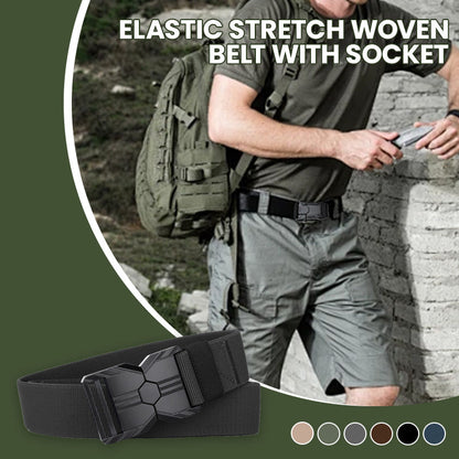 🔥2025 HOT SALE - 50% OFF🔥Elastic Stretch Woven Belt with Socket