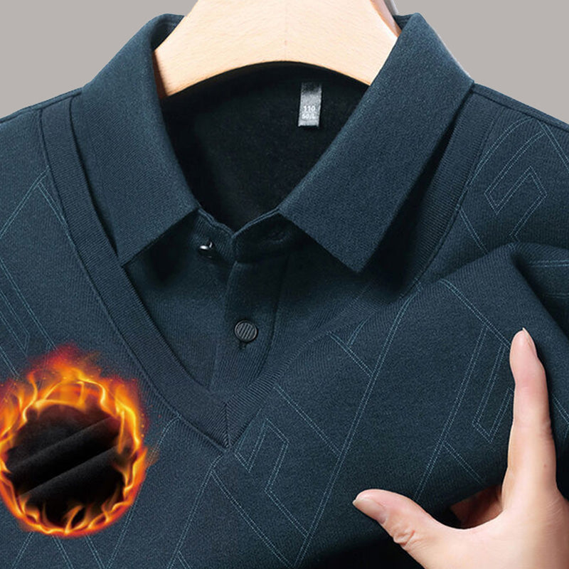 🔥Men's False Two Piece Set Long Sleeve Shirt