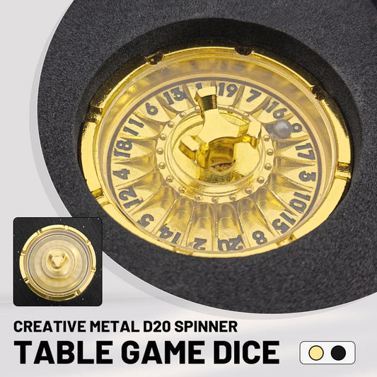 🎲Punk Style👾Creative Metal D20 Spinner Table Game Dice