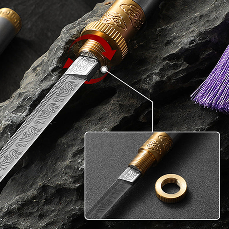 Portable Fruit Knife with Sheath & Chinese Style Tassel