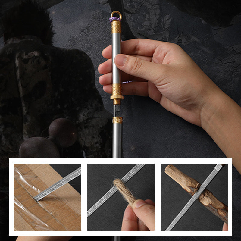 Portable Fruit Knife with Sheath & Chinese Style Tassel