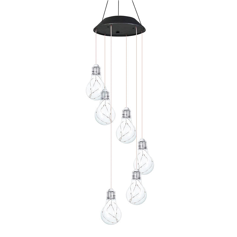 🔥2025 HOT SALE🔥Colorful LED Solar-Powered Light Bulb Wind Chimes