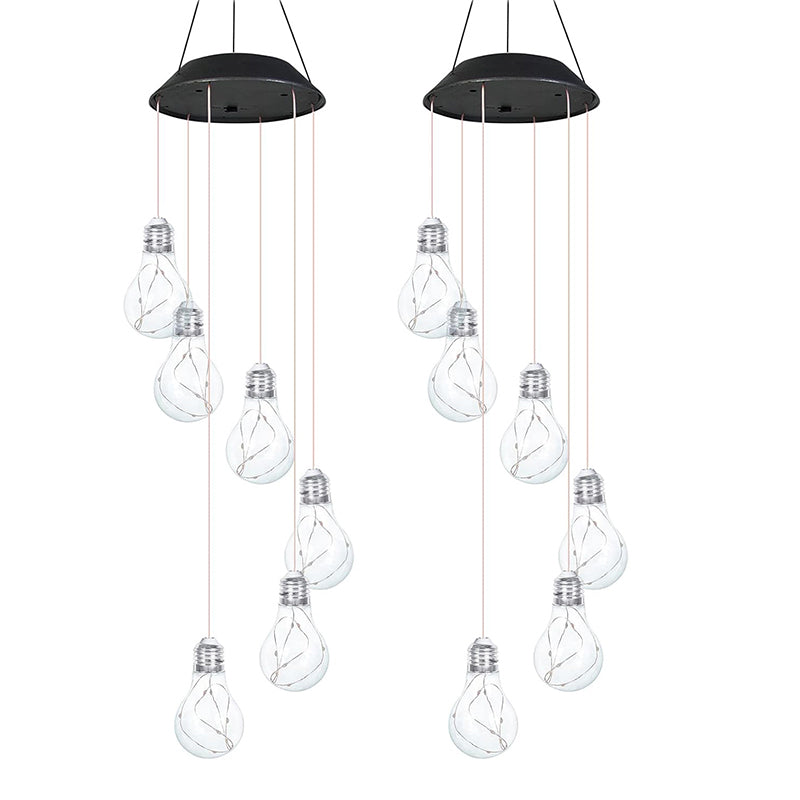 🔥2025 HOT SALE🔥Colorful LED Solar-Powered Light Bulb Wind Chimes
