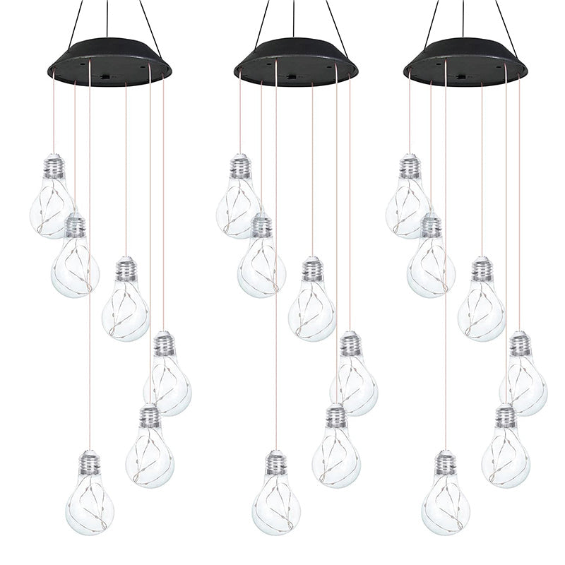 🔥2025 HOT SALE🔥Colorful LED Solar-Powered Light Bulb Wind Chimes