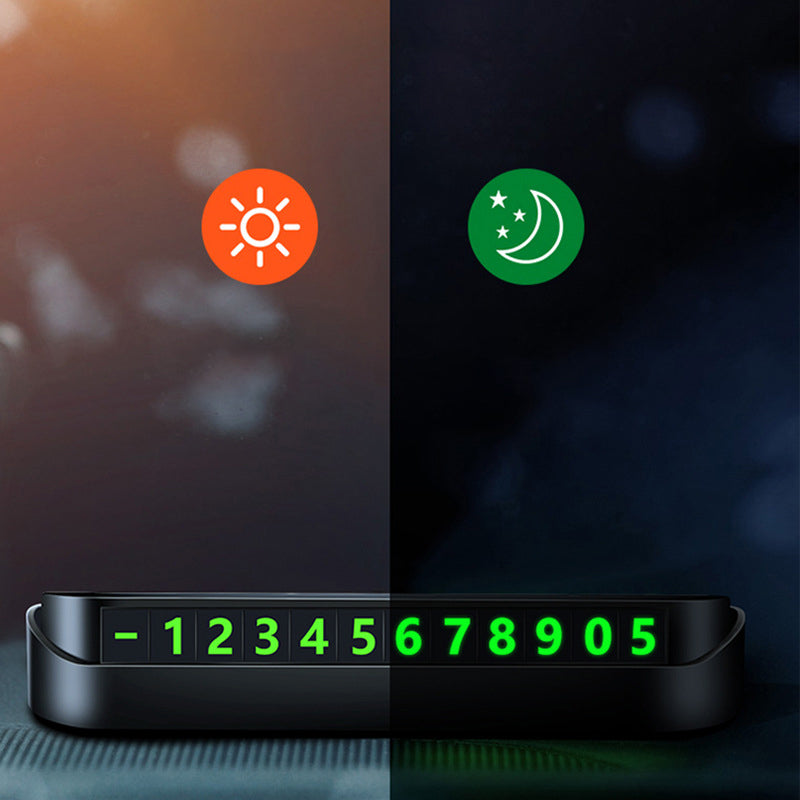 🔥2025 HOT SALE🔥Concealed Luminous Car Temporary Parking Phone Number Plate