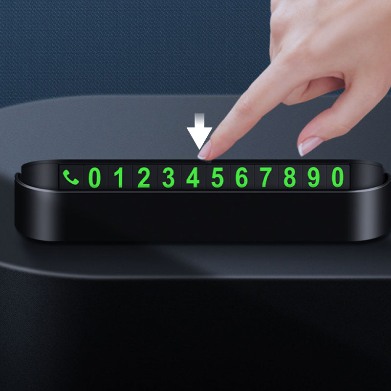 🔥2025 HOT SALE🔥Concealed Luminous Car Temporary Parking Phone Number Plate