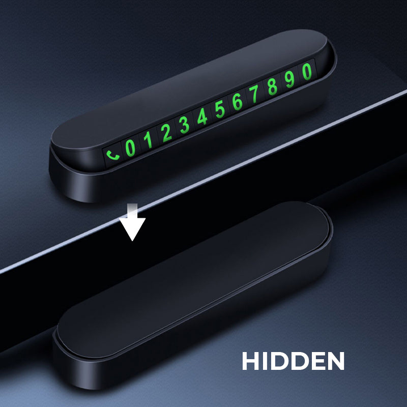 🔥2025 HOT SALE🔥Concealed Luminous Car Temporary Parking Phone Number Plate