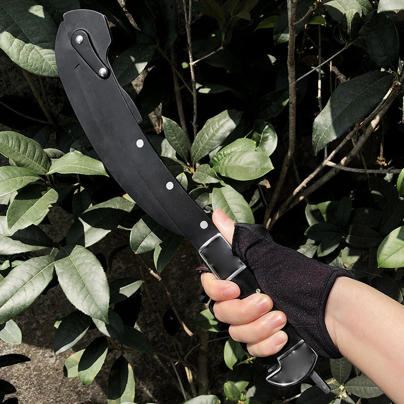 ⚔️ Stainless Steel Folding Scythe: Tough, Sharp, Ready for Action! 🛠️✨
