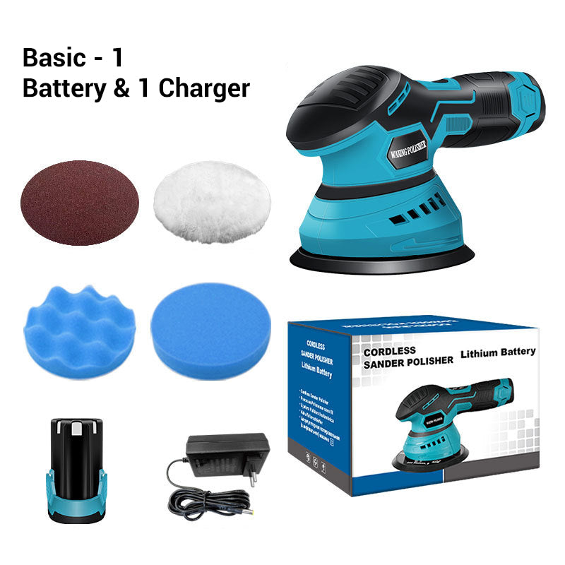 Cordless Compact Electric Polisher Set for Cars