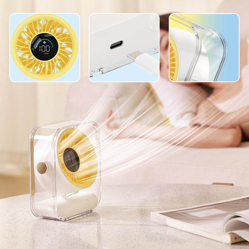 Instant Cooling Portable Turbo Desktop Fan with LED Digital Display