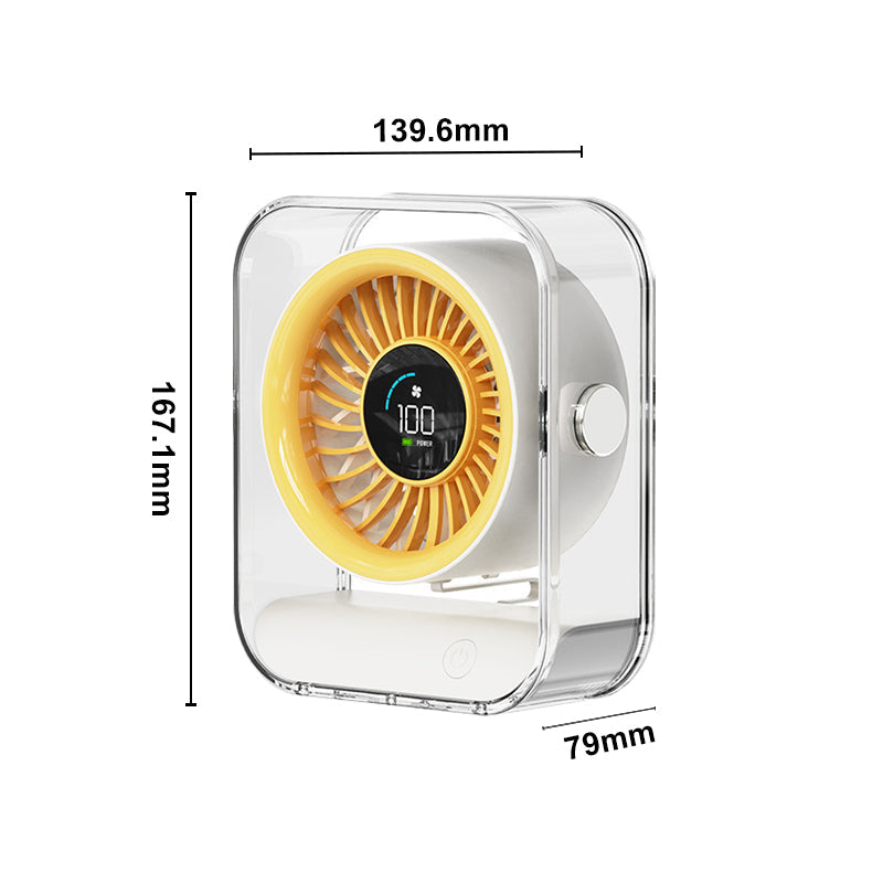 Instant Cooling Portable Turbo Desktop Fan with LED Digital Display