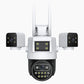3-Lens 360° WiFi Security Camera for Outdoor