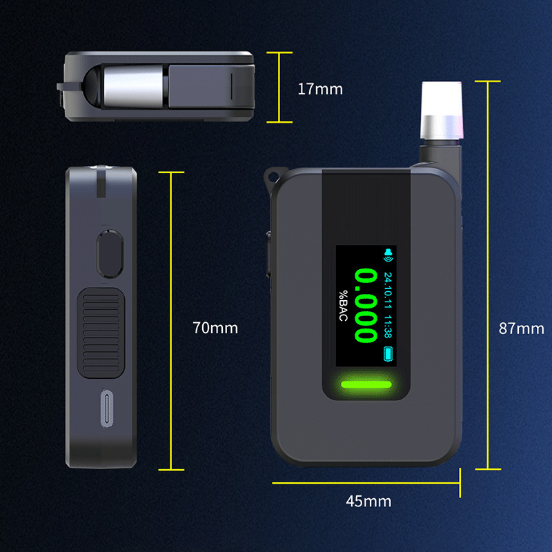 High-Accuracy Electrochemical & Breath Alcohol Tester🔥Know Your Limit in 5 Seconds! 🚗