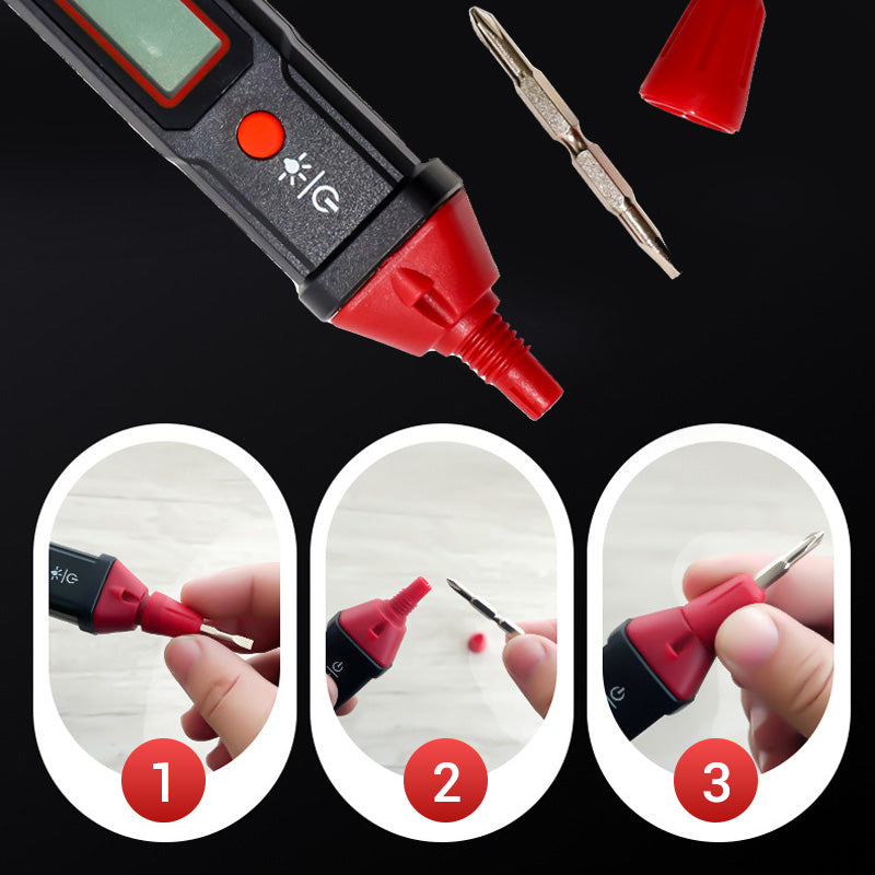 2-In-1 Digital Voltage Tester ＆ Screwdriver with Display