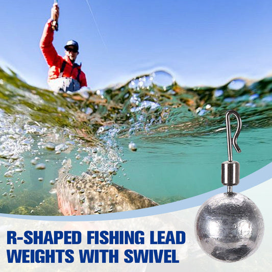 R-Shaped Fishing Lead Weights with Swivel🎣✨