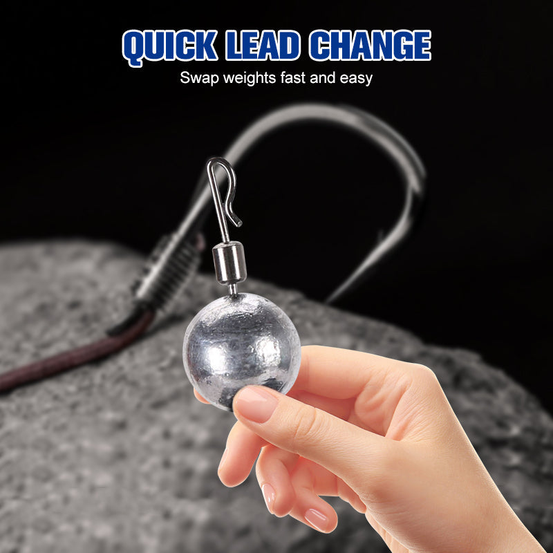 R-Shaped Fishing Lead Weights with Swivel🎣✨