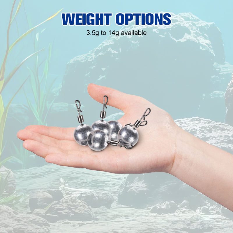 R-Shaped Fishing Lead Weights with Swivel🎣✨