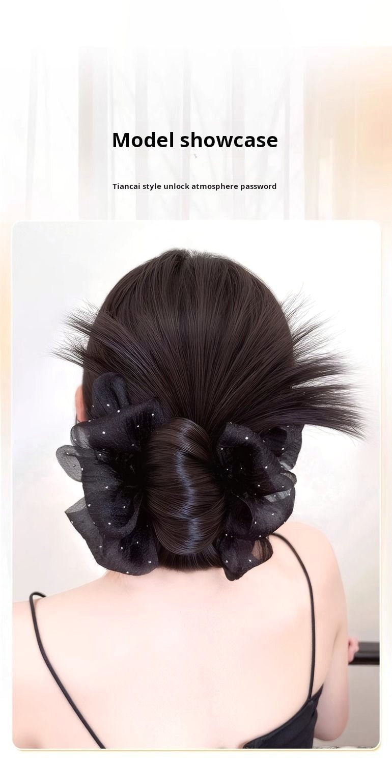 Effortless Low Bun Hair Clip – Natural Voluminous Ponytail Bun Extensions for Women 💇‍♀️✨ 🌸 Lazy Messy Bun Hairpiece with Fluffy Feather Texture – Instant Updo Hair Accessory for Fullness at the Crown 🎀💕