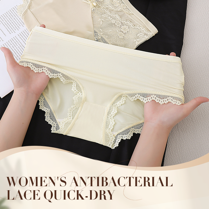 💕Women's Antibacterial Lace Quick-Dry Panties|Buy 1 Get 1 Free🎁