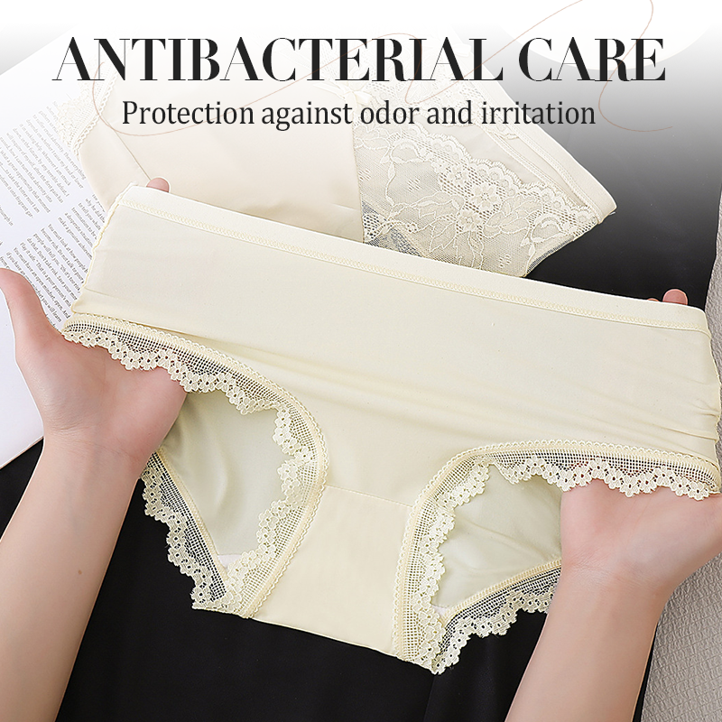 💕Women's Antibacterial Lace Quick-Dry Panties|Buy 1 Get 1 Free🎁