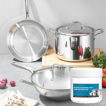 🔥 Paste remover for burnt cookware – deep cleaning for pots/pans without scratches, removes grease and charring in 5 minutes 🧽✨