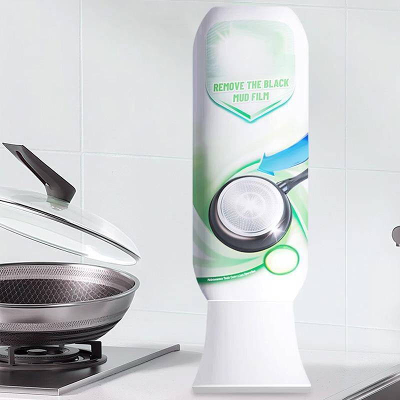 ⏰Burnt Residue Remover Mud Film - Dissolves Stubborn Carbonized Grease in 5 Mins, Non-Toxic & No Scrubbing Needed 🍳📦