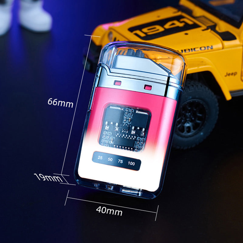 🔥⚡Rechargeable Dual-Arc Windproof Pulse Digital Display Colorful Lighter