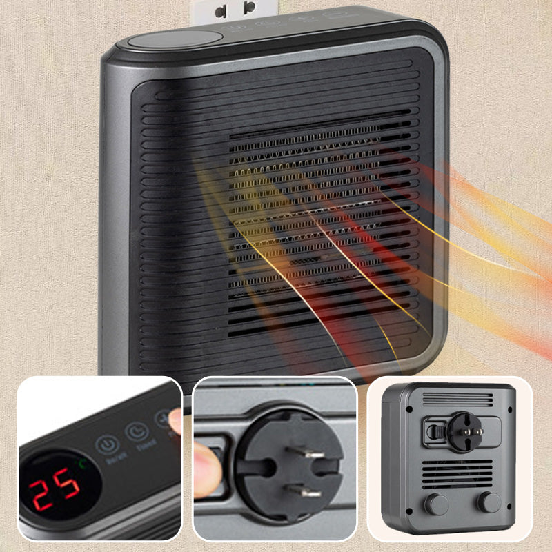 ✨2025 Hot Sale ✨800W Wall Outlet Space Heater with Adjustable Thermostat and Timer