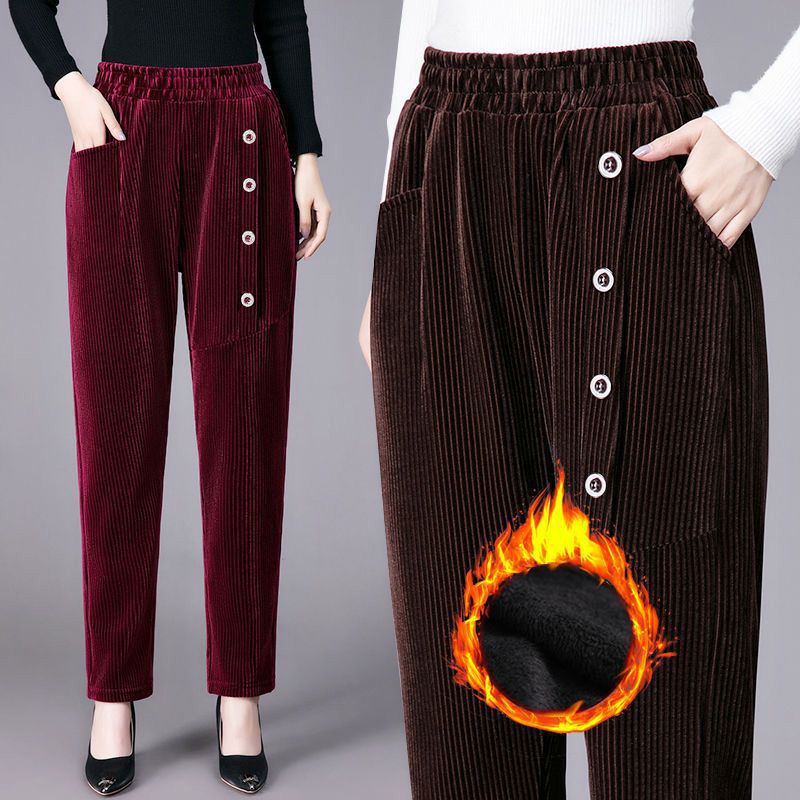 ⏳Time-Limited Special⏰Women's High Waist Corduroy Warm Pants
