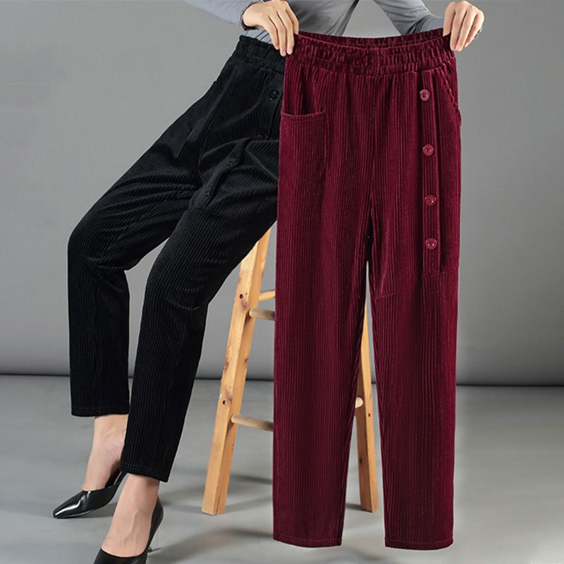 ⏳Time-Limited Special⏰Women's High Waist Corduroy Warm Pants
